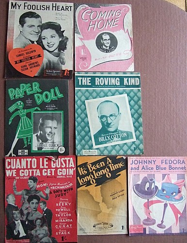 Old sheet music for - music, /