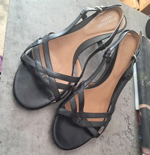 Sergio rossi black leather - sergio,