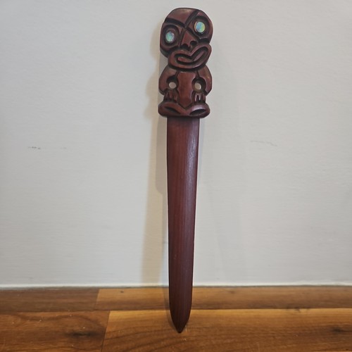 Vintage maori tiki carved - vintage,
