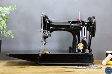 Vintage Singer 221K ' Red S ' Featherweight Sewing Machine + Warranty