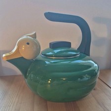 Kamenstein duck Whistling Kettle Stove Top Vintage  camper van been displayed