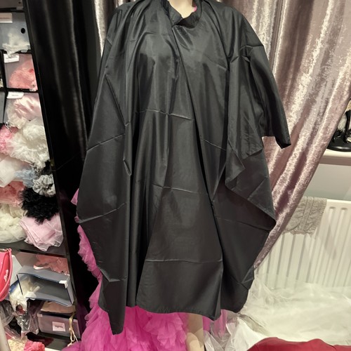 Fetish black barber cape - fetish,