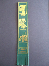 Leather BOOKMARK Cornwall Wendron Forge Beam Engine Portable steam Engine GREEN
