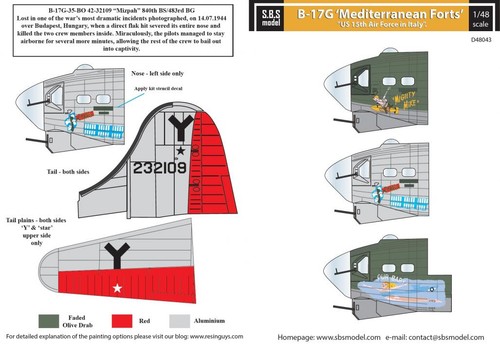 Sbs model sbsd4843d b - model, b-17g