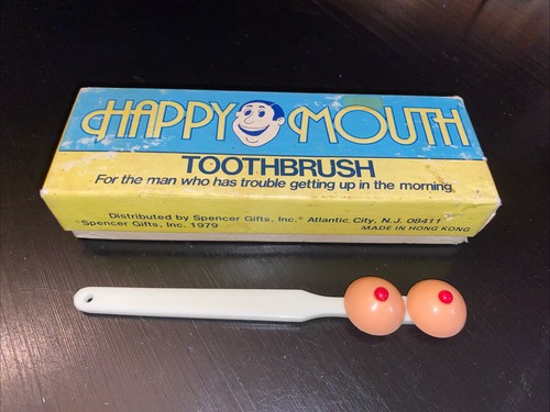 1979 happy mouth toothbrush - happy,