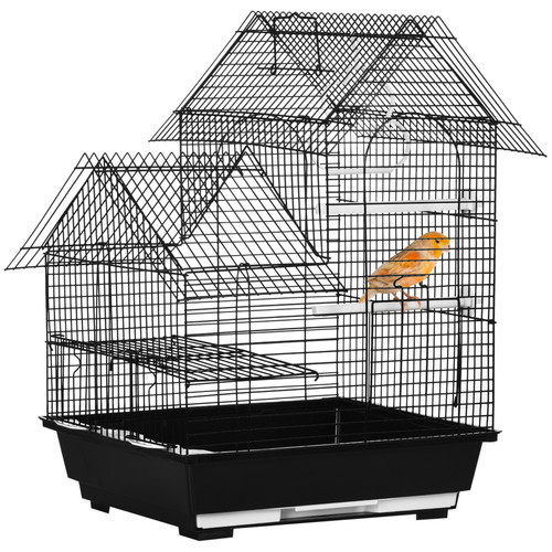 Metal bird cage - cage, stand