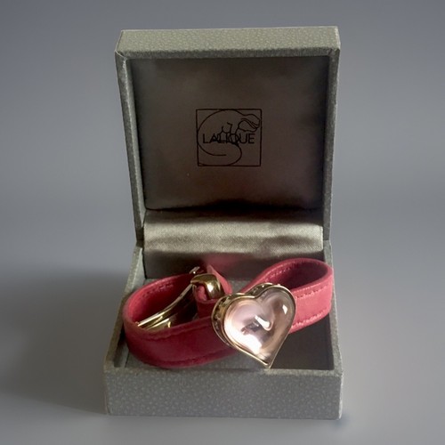 Lalique pink heart bracelet - lalique,