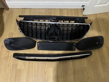 GT Style Gloss Black Front Radiator Grille For Benz E Class W213 C238 A238 16-20