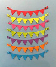 BUNTING DIE CUTS RAINBOW CARD