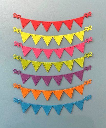 Bunting die cuts rainbow - bunting,