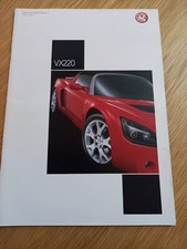Vauxhall VX220 Roadster Brochure 2003 - 2.2 16v Ecotec & 2.0 16v Turbo