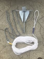 2.5KG Danforth style boat anchor kit 3m 6mm Chain  100ft 8mm rope  2.5 kg
