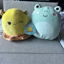 BNWT Squishmallows Pair Fritz The Frog 8” & Bijan 7”