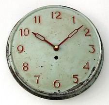 Vintage 24cm Bayard Wall Clock - Metal French Tin Art Deco Antique Toleware Blue