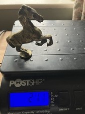 Bb5 solid brass small prancing rearing horse stallion freestanding 