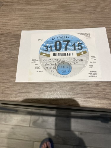 Collectable road tax disc from - collectable,