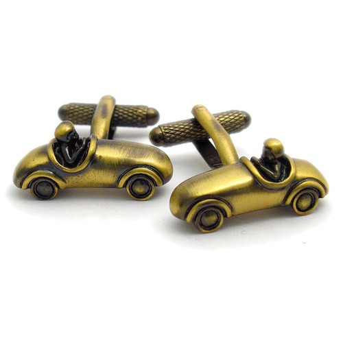 Vintage racing car cufflinks - car,