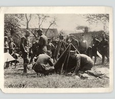 Soldiers Build Tent & Admire