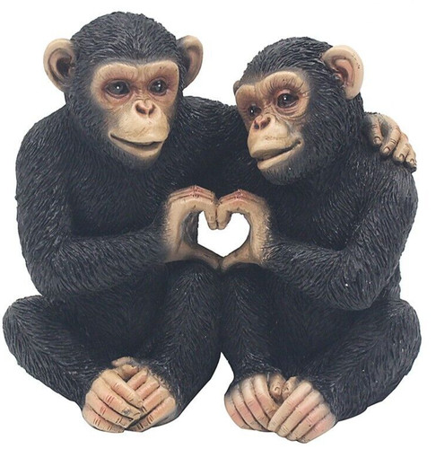 Monkeys love couple heart - monkeys,
