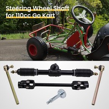 Steering Wheel Part Assembly For 110CC Go Kart Tie Rod Rack Adj. Shaft Kit