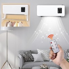 2 In 1 Wall Mount Air Heater Dual Use Cold Wind and Heating w/ Remote Control