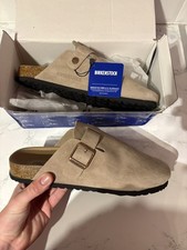 Birkenstock Boston Taupe Suede