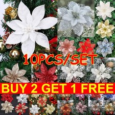 10x christmas large poinsettia - 10x,
