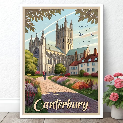 Canterbury cathedral vintage - canterbury,