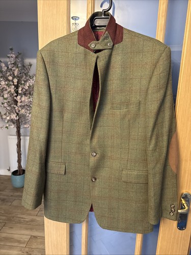 Wool green blazer tweed jacket - blazer,