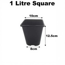 1 Litre Square Plant Pots 10cm