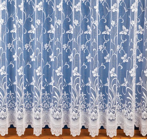 Butterfly white net curtain - butterfly,