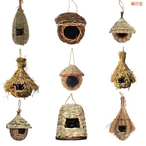 Bird nest hanging cage - cage, natural