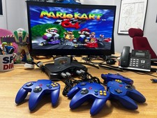 Nintendo 64 Console / Mario Kart / 4 Controllers / HDMI Adapter / Charging Pack