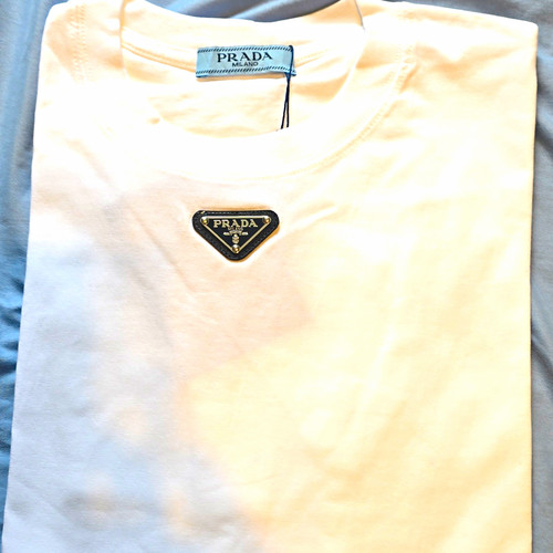 Prada men white crew neck - crew,