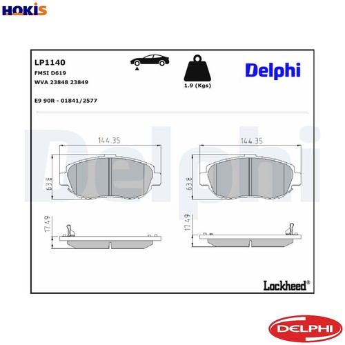 Brake pad set - set,
