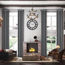 Extra Long Grey Curtain 204"
