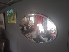 Over Mantle Metal Mirror with Ornate Surround Antique Style