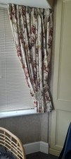 Laura Ashley Gosford Paprika Curtains 1 Pair.  Each Curtain 126 ins X 54.72 Ins