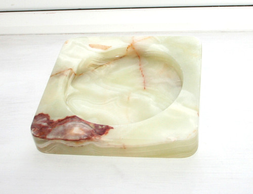 Vintage beautiful onyx ashtray - onyx,