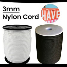 3mm Black White Nylon Draw