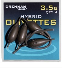 DRENNAN HYBRID OLIVETTES - POLE FLOAT FISHING ACCESSORIES - RIG WEIGHTS