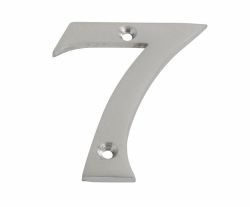 Satin chrome door numbers - chrome, &