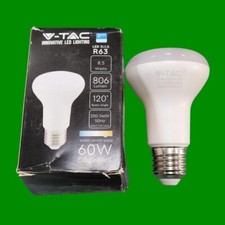 1x 8.5W (=60W) V-TAC R63 LED ES E27 3000K Warm White Reflector Spot Light Bulb