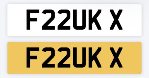 Private number plate - f*ck,