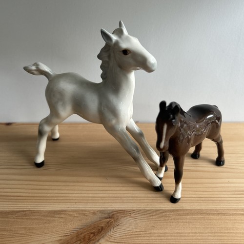 Beswick brown foal horse and - ,