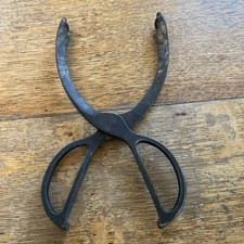 Antique Iron Coal Tongs Fire Place Accessories