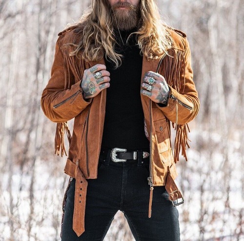 Mens brown suede leather - mens,