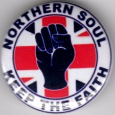 Northern soul pin button badge - northern,