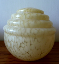 Vintage Yellow Mottled Glass