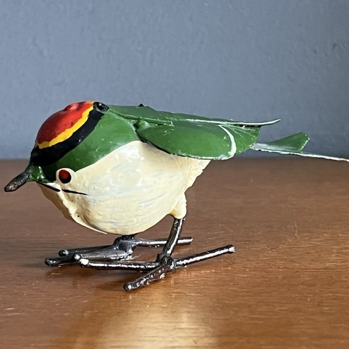 Handmade metal goldcrest bird - handmade,